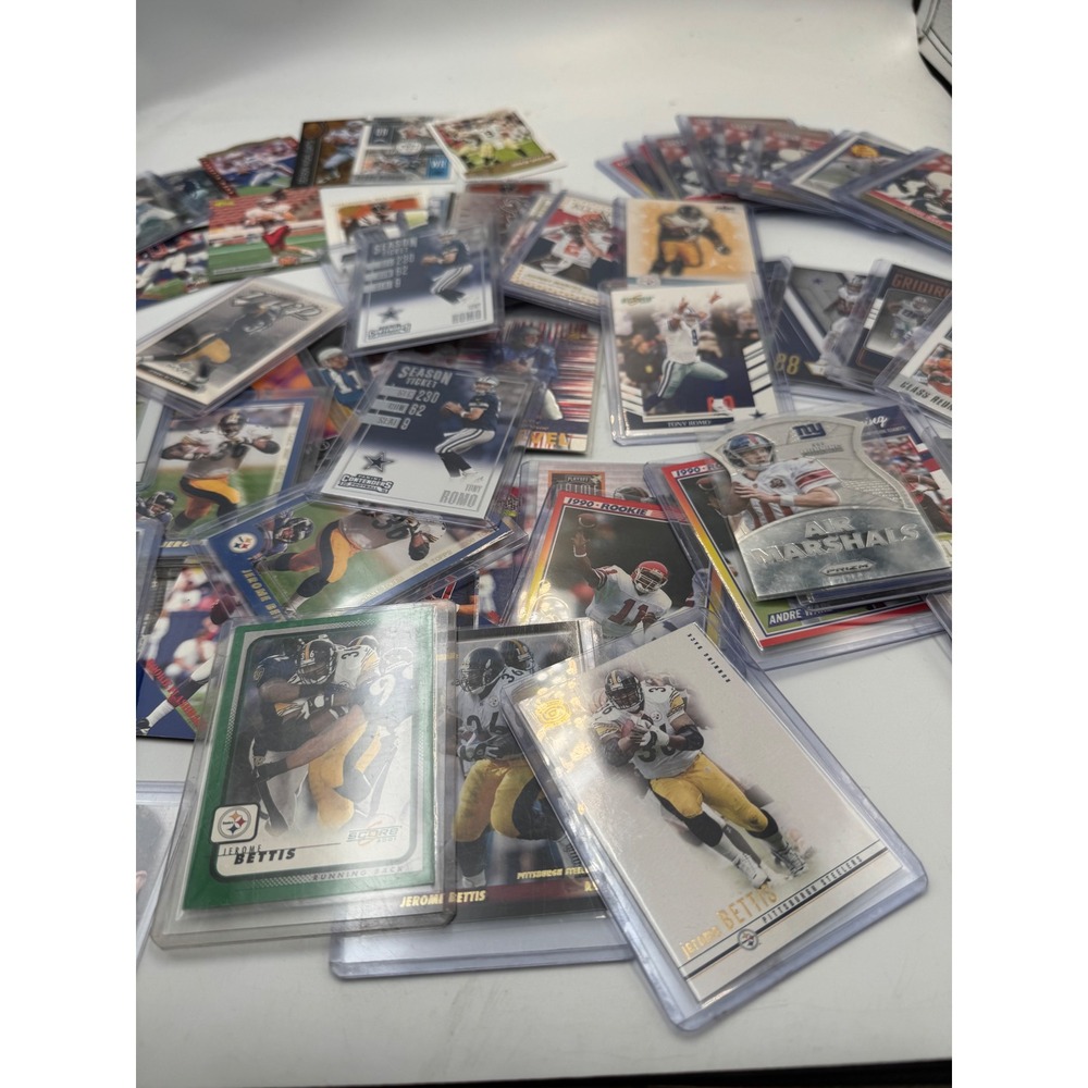 NFL Football Card Lot Tony Romo Jerome Bettis Johnny Manziel Drew Bledsoe